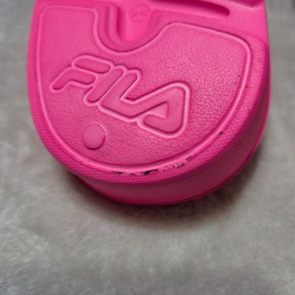 FILA Sleek Slide ST Women's Sandals US 11 Pink Black Logo Pool Slides NEW IN BOX - Picture 6 of 8